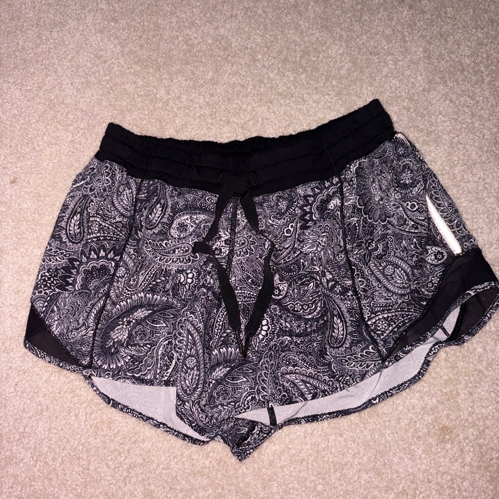 Black Paisley Women's Lululemon Shorts